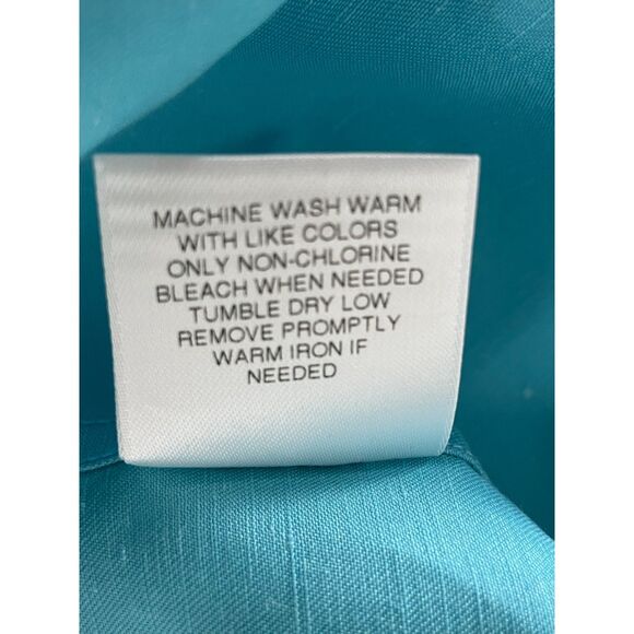 Cremieux Classics Men's Size XL Blue Button-Up Shirt Silk Linen Blend Beach - Picture 5 of 7